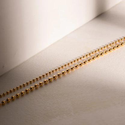 [Royal&Vicky]Layered Ball Chain Necklace