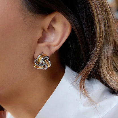 [Royal&Vicky]Avielle Chunky Gold Knot Earrings