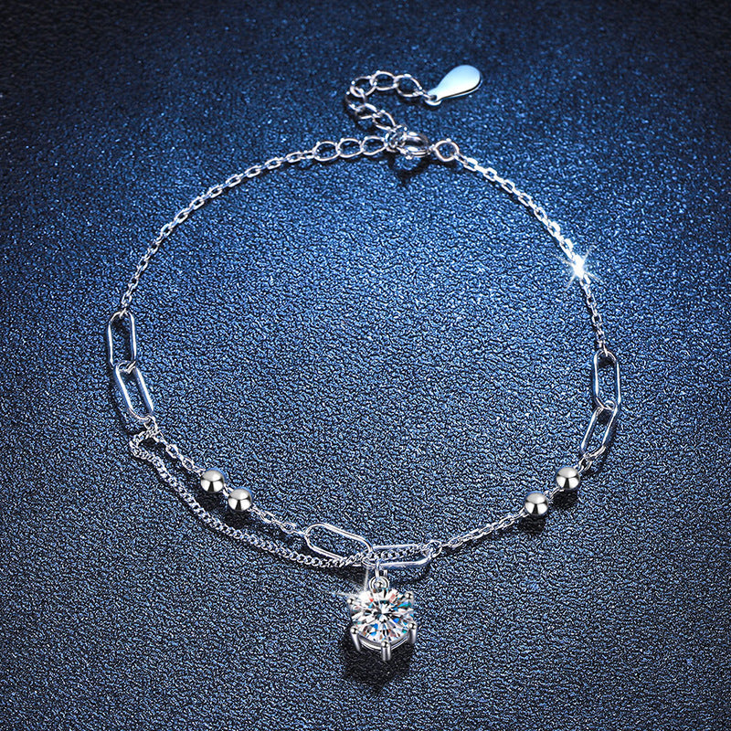 [Leaves]CLASSIC SOLITAIRE MOISSANITE BRACELET