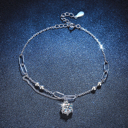 [Leaves]CLASSIC SOLITAIRE MOISSANITE BRACELET