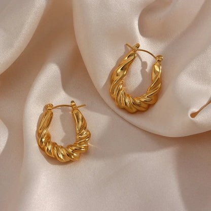 [Royal&Vicky]Adaline Twist Hoop Earrings