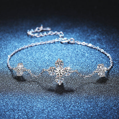 [Leaves]CLOVER LUCKY CHARM MOISSANITE BRACELET