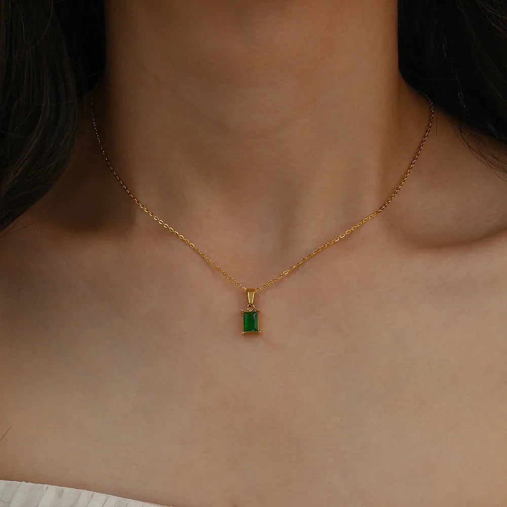 [Royal&Vicky]Emi Green Necklace