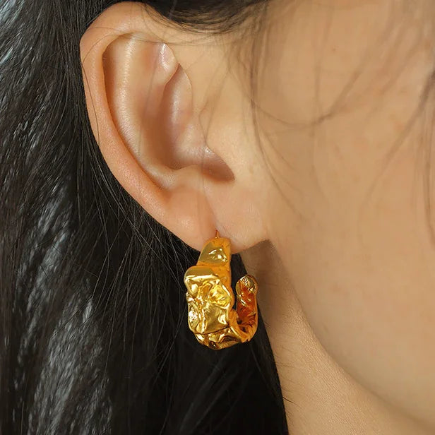 [Royal&Vicky]Ashley Gold Earrings