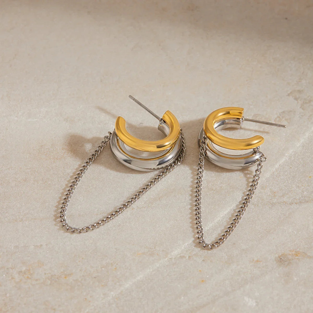[Royal&Vicky]Galilea Link Chain Hoops