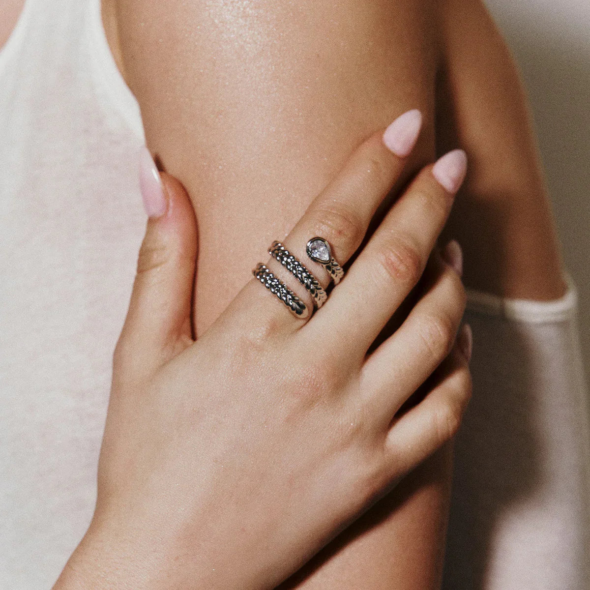 [Royal&Vicky]Davina Gold Serpent Ring