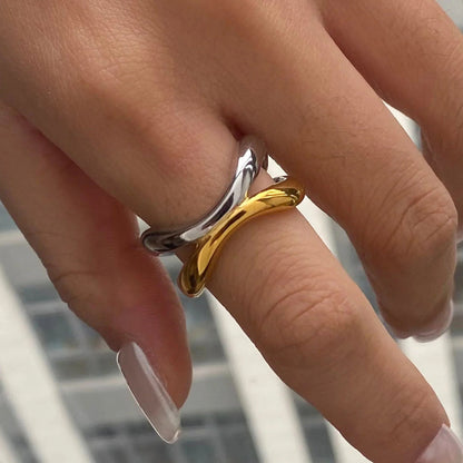 [Royal&Vicky]Deanna Gold Intertwined Ring