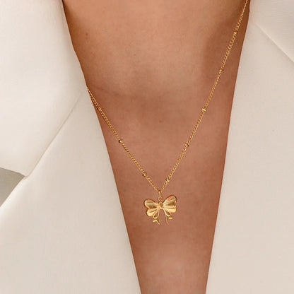 [Royal&Vicky]June Bow Necklace
