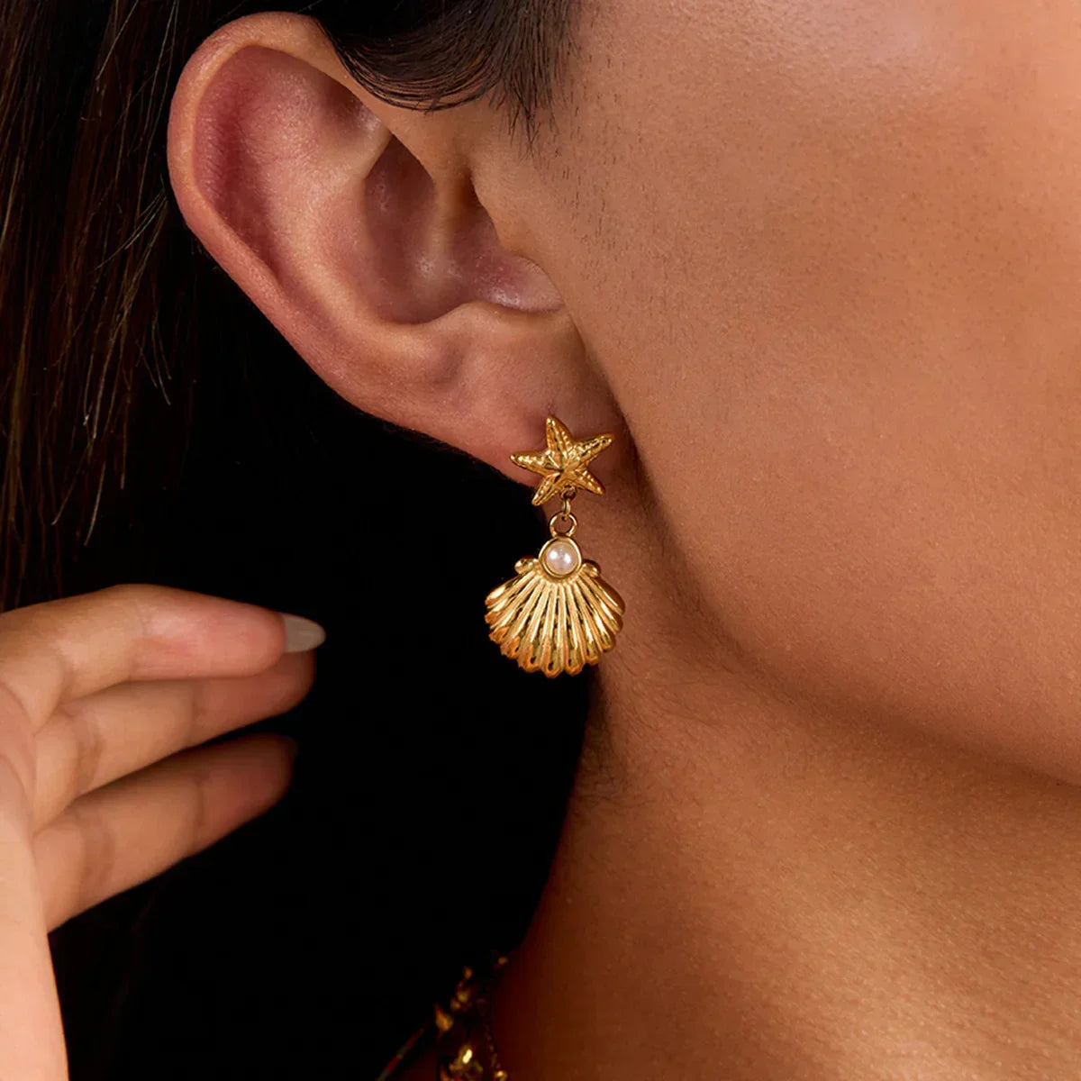 [Royal&Vicky]Bernadette Freshwater Pearl Earrings