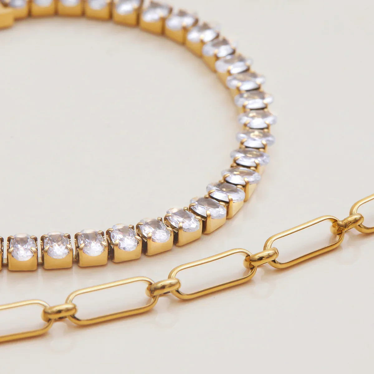 [Royal&Vicky]Avaria Oval Cut Tennis Bracelet