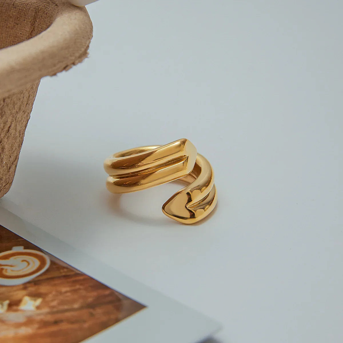 [Royal&Vicky]Tara Heart Twist Gold Ring