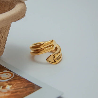 [Royal&Vicky]Tara Heart Twist Gold Ring