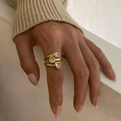 [Royal&Vicky]Amelina Layered Diamond Ring