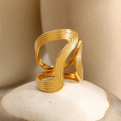 [Royal&Vicky]Vivi Twisted Band Gold Ring