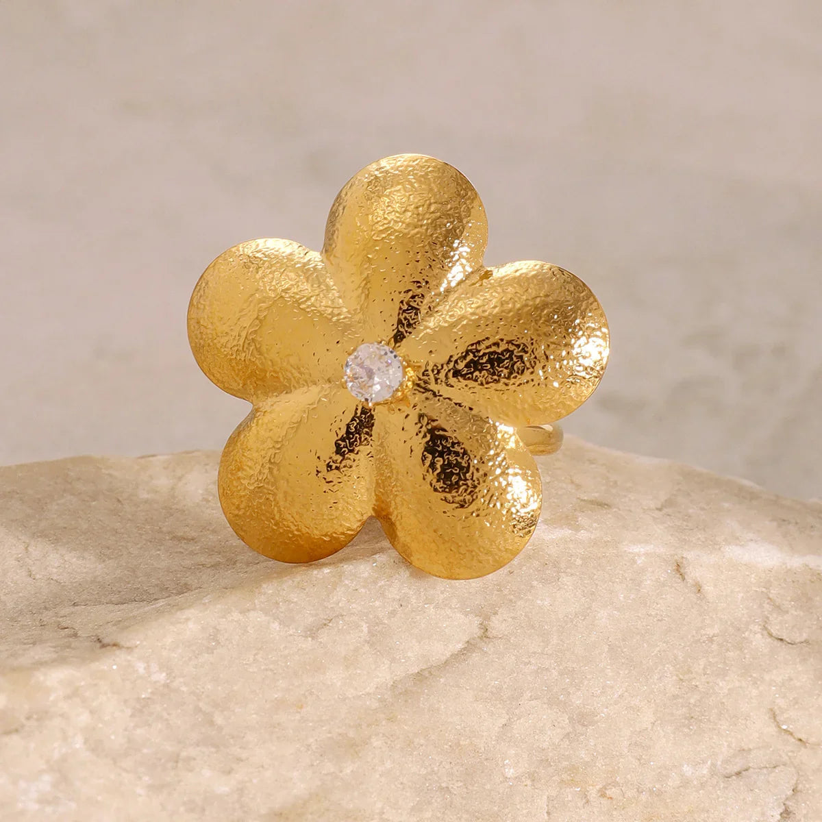 [Royal&Vicky]Flora Gold Petal Ring