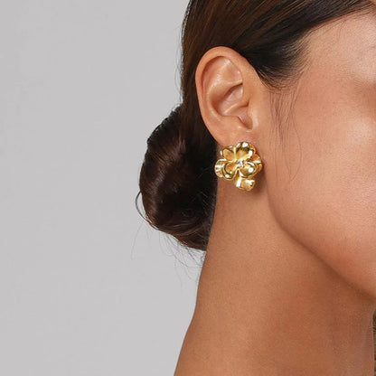 [Royal&Vicky]Ainsley Floral Gold Earrings