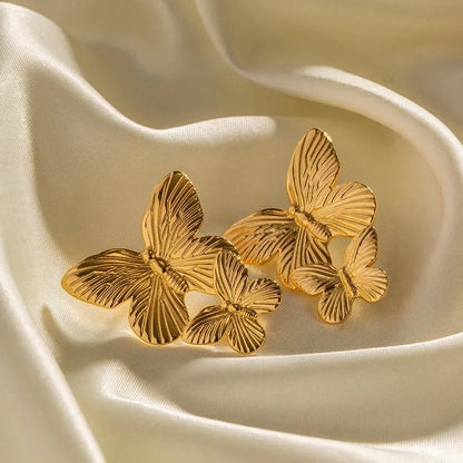 [Royal&Vicky]Butterfly Gold Earrings