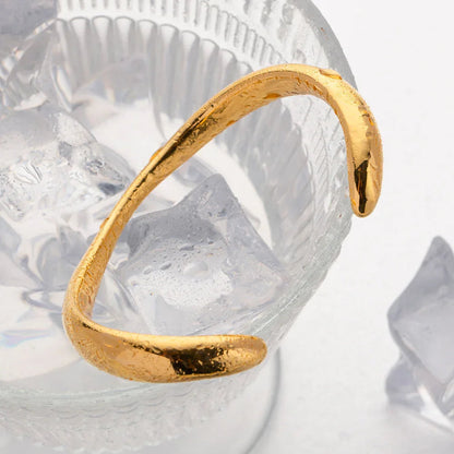 [Royal&Vicky]Audrina Contemporary Gold Bangle
