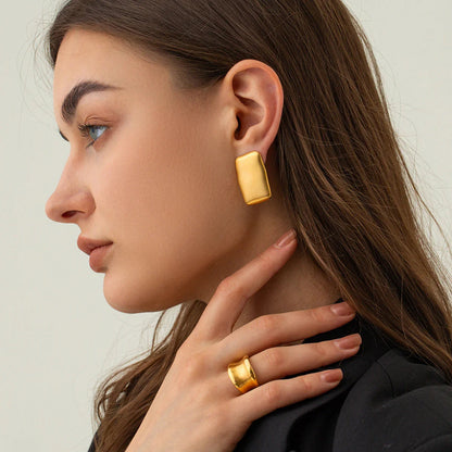 [Royal&Vicky]Olive Gold Earrings