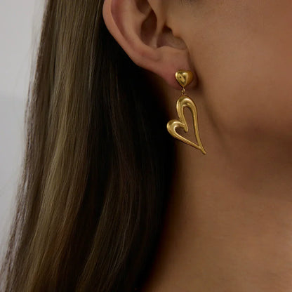 [Royal&Vicky]Venus Gold Heart Earrings