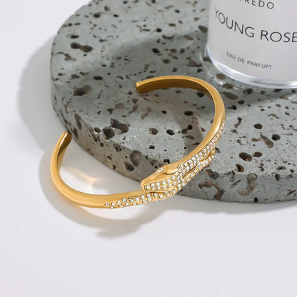 [Royal&Vicky]Rosalee Serpentine Diamond Bangle
