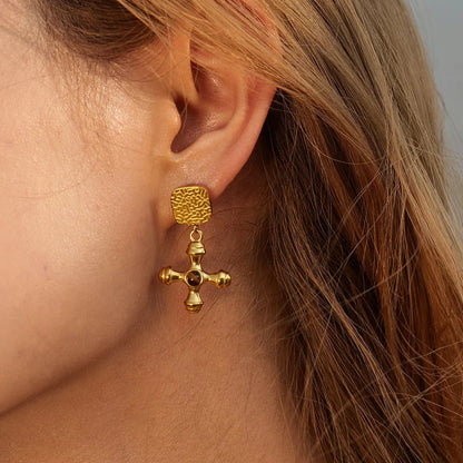[Royal&Vicky]Della Gold Earrings