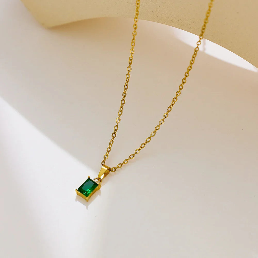 [Royal&Vicky]Emi Green Necklace