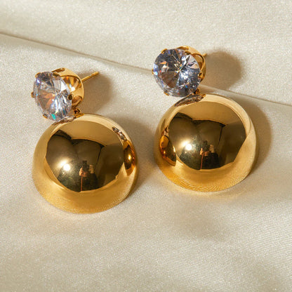 [Royal&Vicky]Gretta Gold Earrings