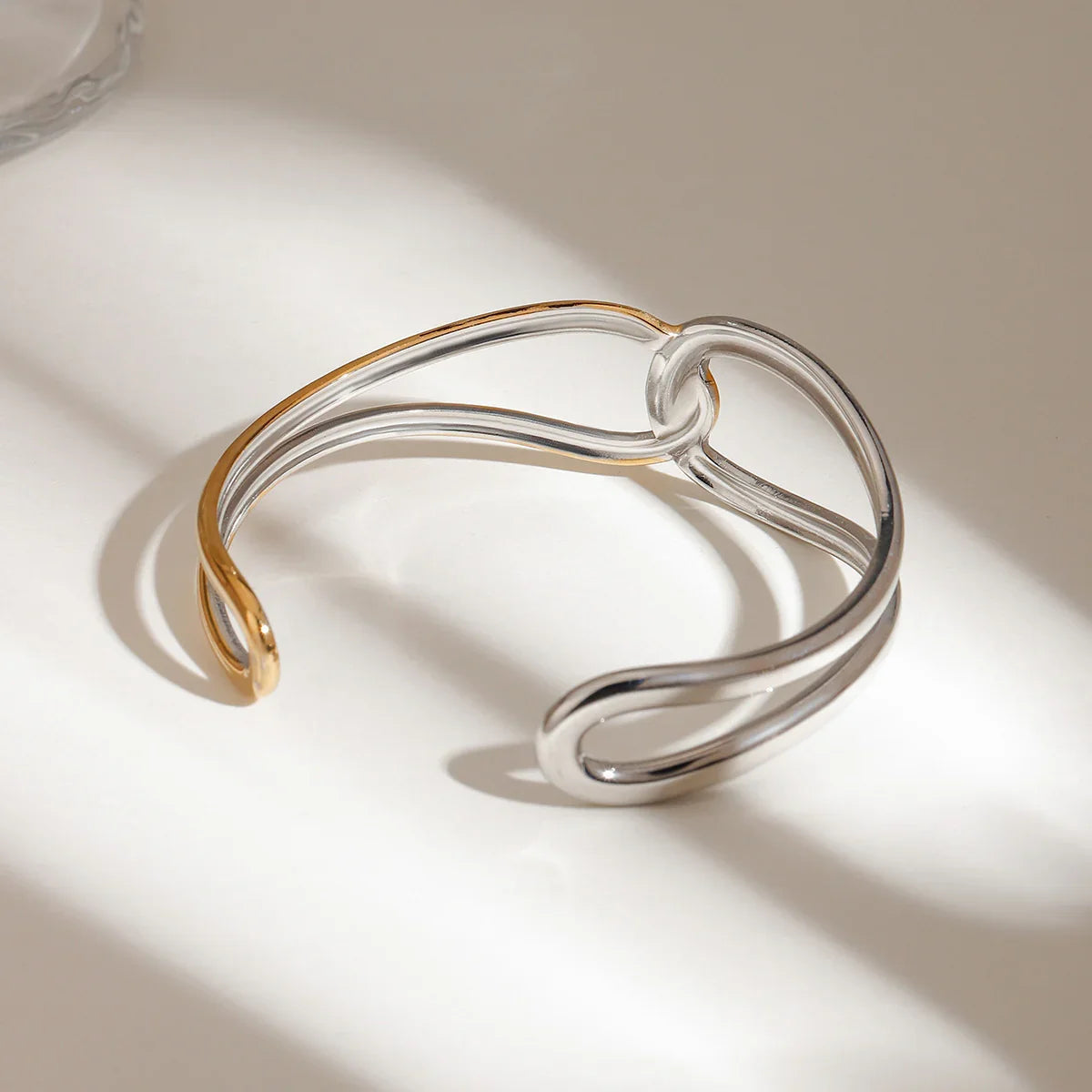 [Royal&Vicky]Noria Two Tone Gold Bangle