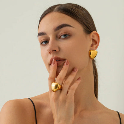 [Royal&Vicky]Reagan Gold Earrings