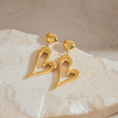 [Royal&Vicky]Venus Gold Heart Earrings