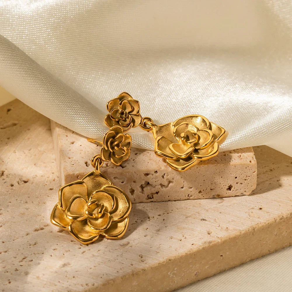 [Royal&Vicky]Thelma Gold Earrings
