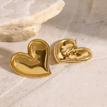 [Royal&Vicky]Liora Gold Heart Earrings