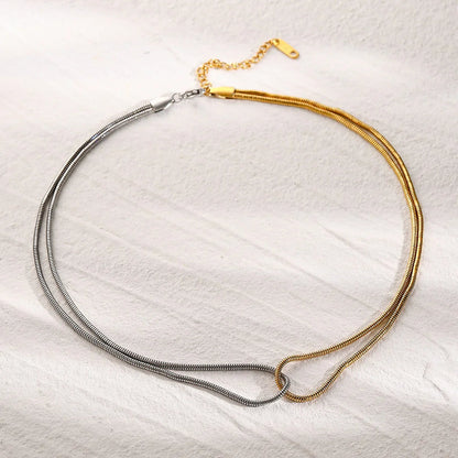 [Royal&Vicky]Talia Two Tone Necklace