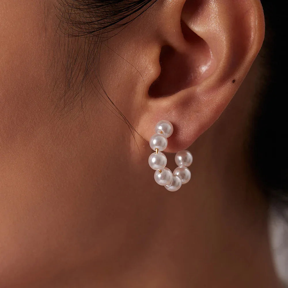[Royal&Vicky]Nina Pearl Earrings