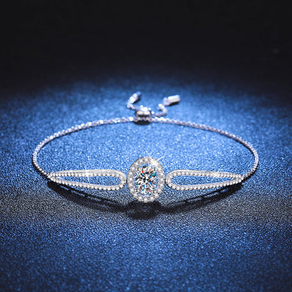 [Leaves]"PIGEON'S EGG" TEARDROP MOISSANITE BRACELET