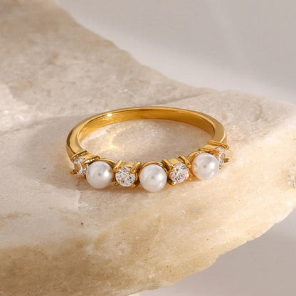 [Royal&Vicky]Keisha Diamond Pearl Ring