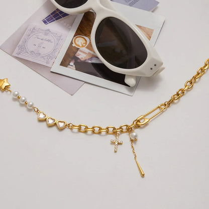 [Royal&Vicky]Zeraphine Diamond Pearl Gold Necklace