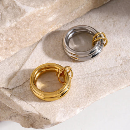 [Royal&Vicky]Dune Stacked Gold Ring