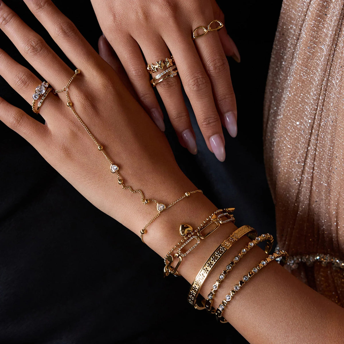 [Royal&Vicky]Winslow Gold Hand Chain
