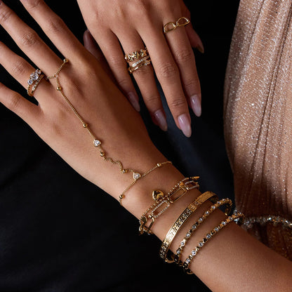 [Royal&Vicky]Winslow Gold Hand Chain