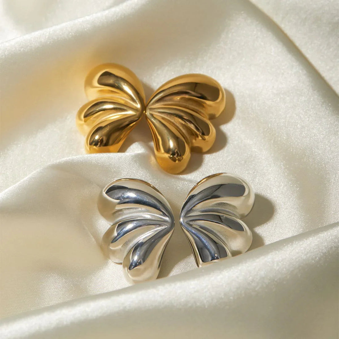 [Royal&Vicky]Liesel Gold Schmetterlings-Ohrringe