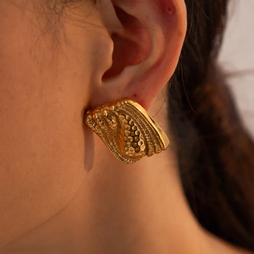[Royal&Vicky]Marigold Gold Earrings