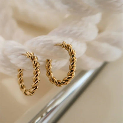 [Royal&Vicky]Gigi Twist Gold Earrings