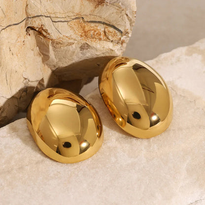 [Royal&Vicky]Callista Gold Bean Earrings
