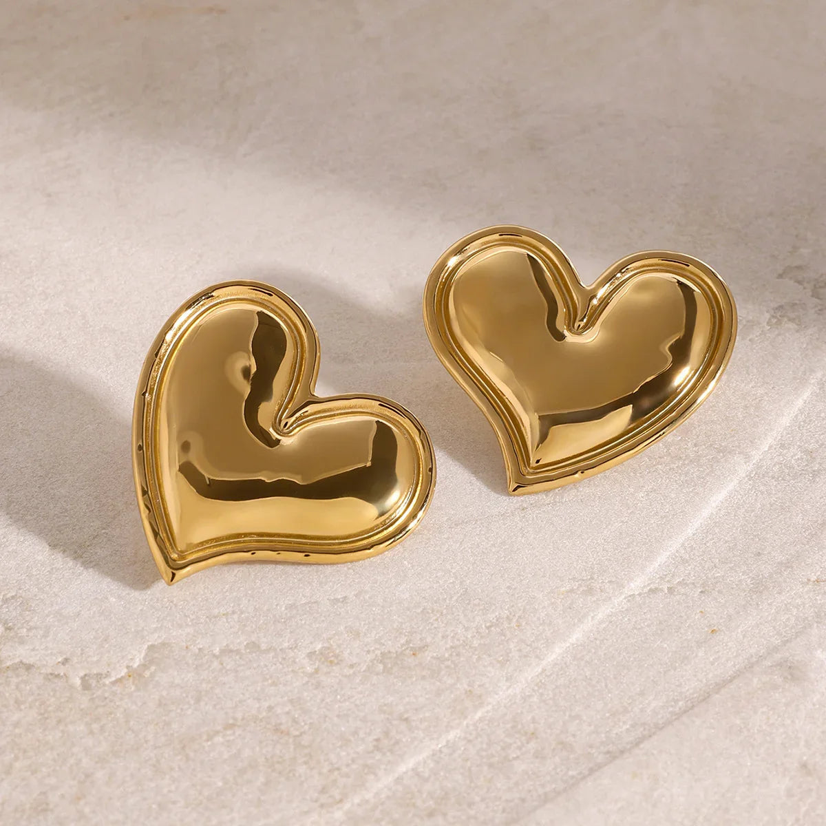 [Royal&Vicky]Liora Gold Heart Earrings