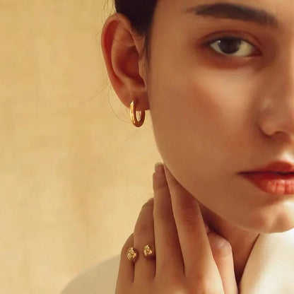 [Royal&Vicky]Bold Round Hoops