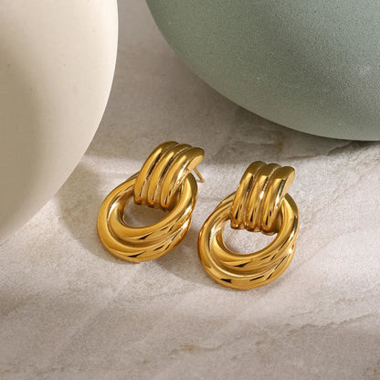 [Royal&Vicky]Luna Layered Hoop Earrings