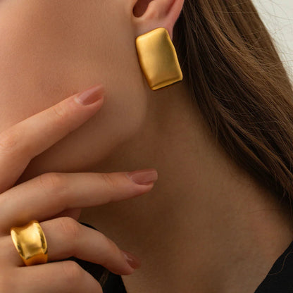 [Royal&Vicky]Olive Gold Earrings