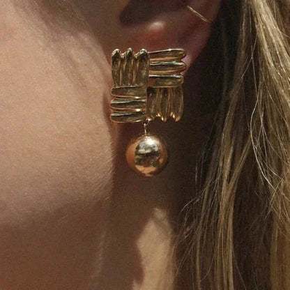 [Royal&Vicky]Alba Gold Earrings